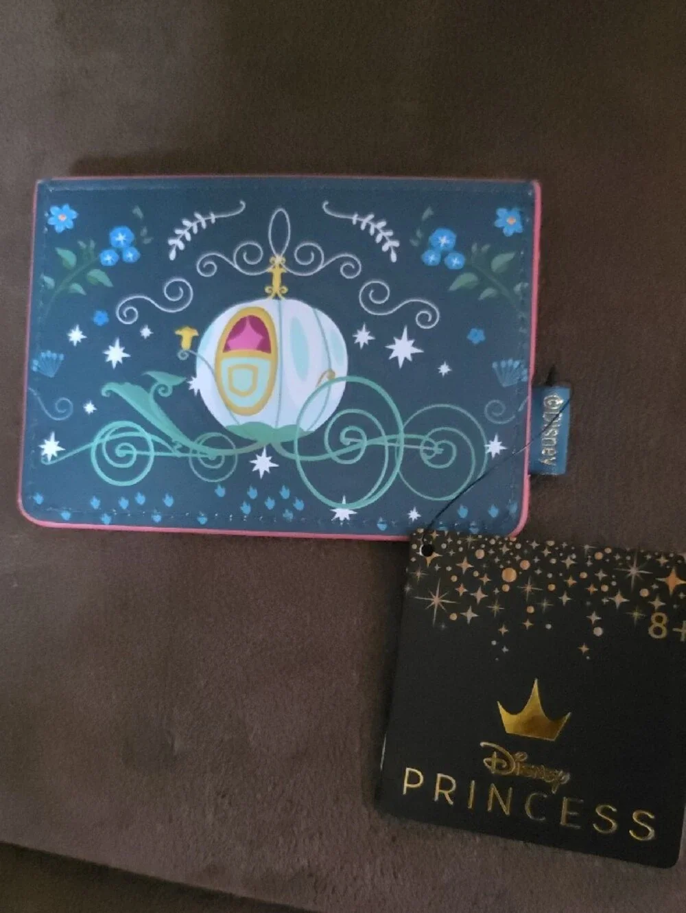 Disney Pink & Navy Card Holder with Cinderella Mice